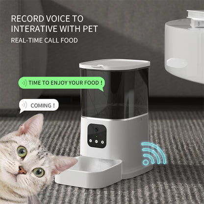 Distributeur automatique intelligent pour animaux (WiFi, APP, voix, portions contrôlées).